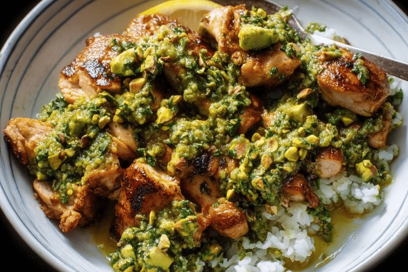 Chipotle Chicken with Pistachio Sauce Recipe