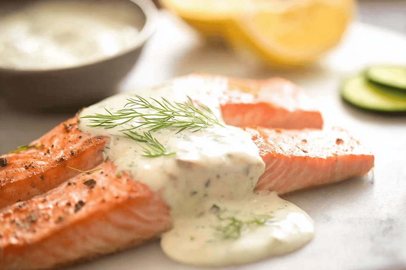 Creamy Dill Sauce for Salmon and Trout
