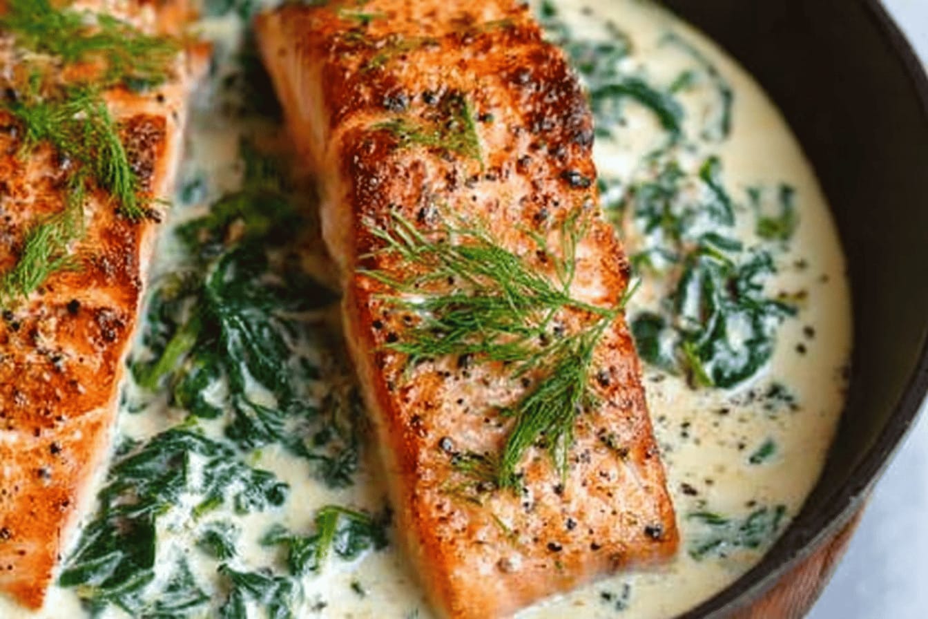 Creamy Garlic Salmon Recipe