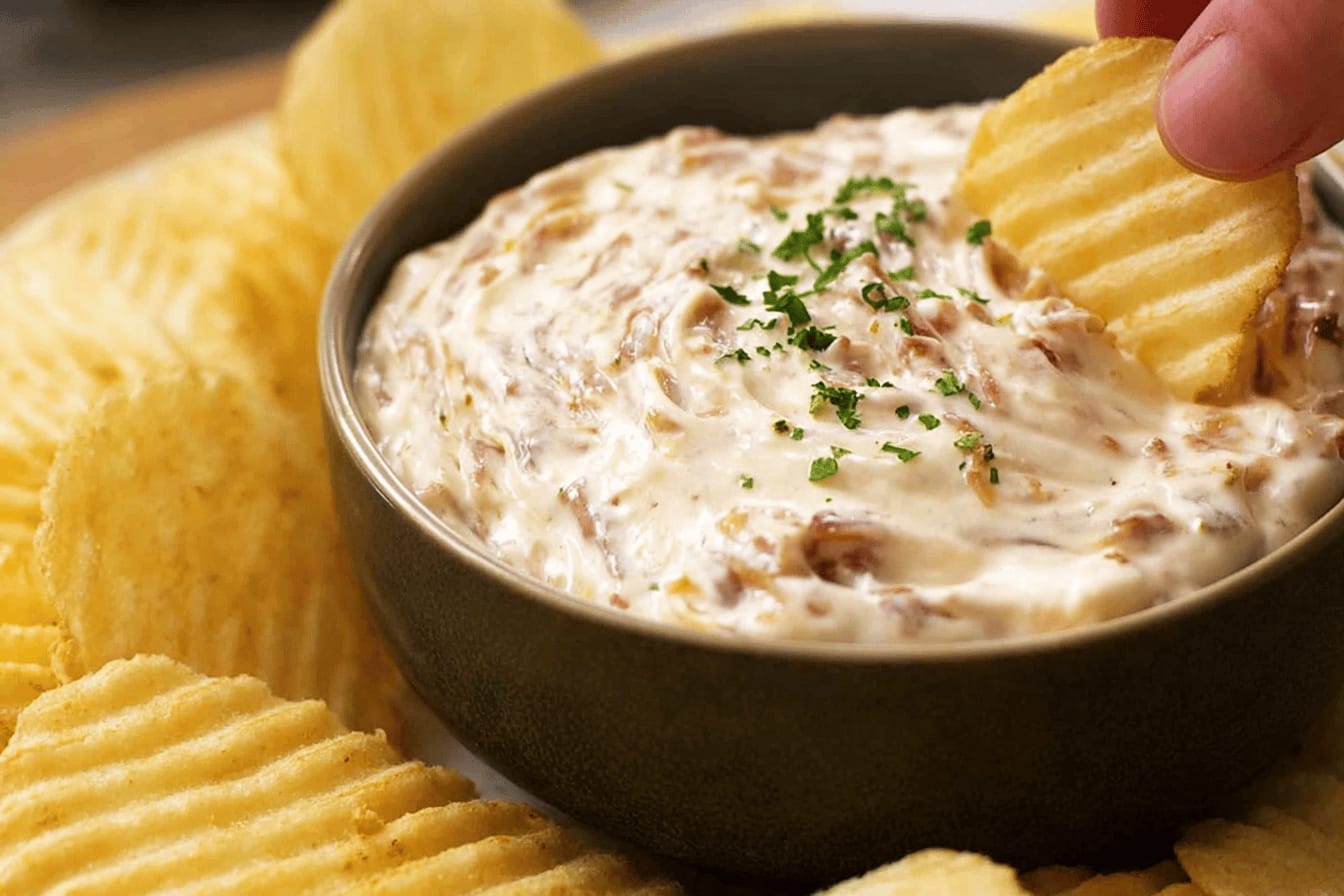 Creamy Homemade French Onion Dip Recipe