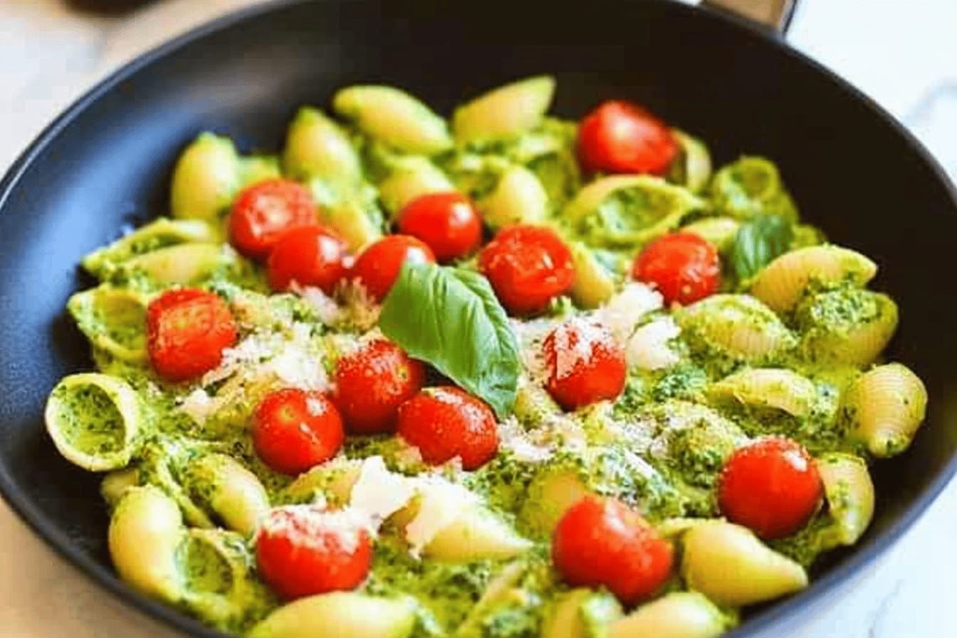 Creamy Pesto Shells Recipe for Easy Dinner