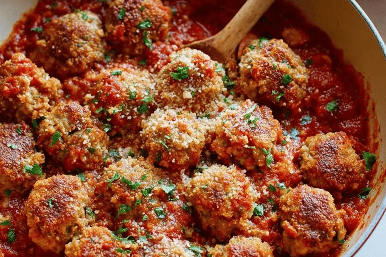 Crispy Topped Ricotta Meatballs Recipe