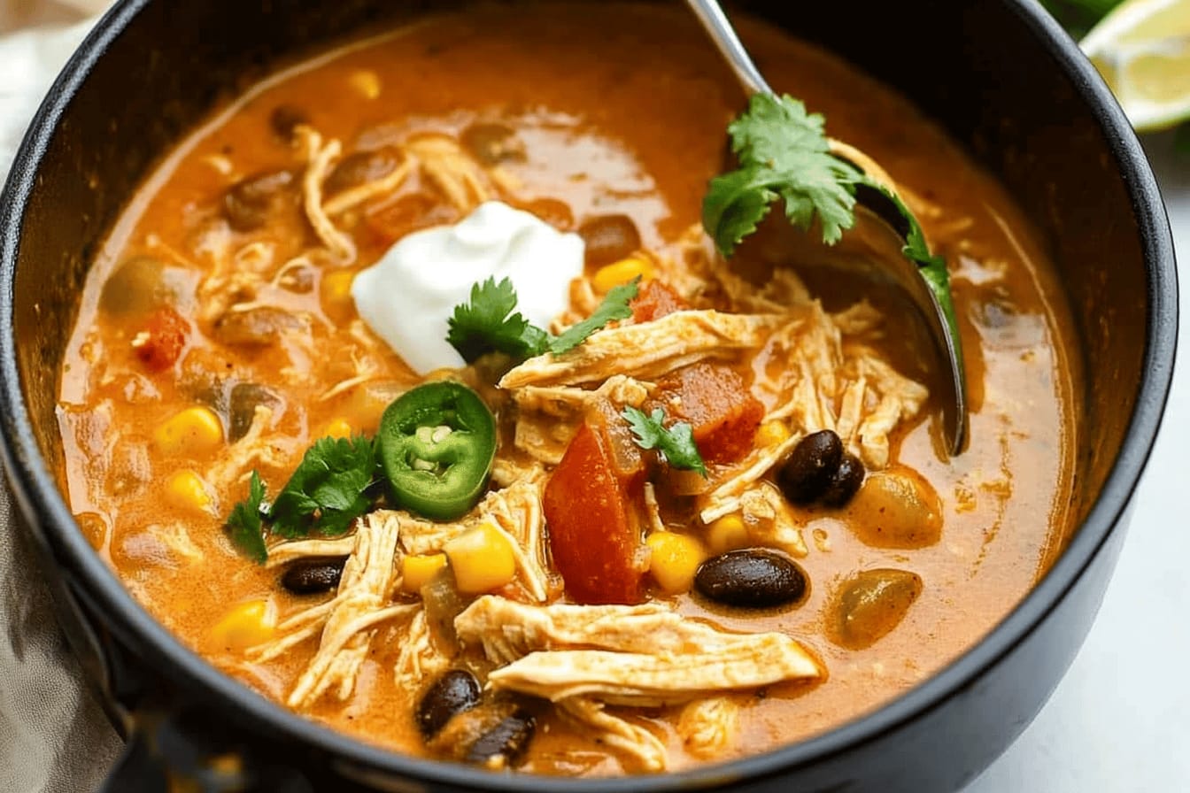 Easy Chicken Enchilada Soup Recipe