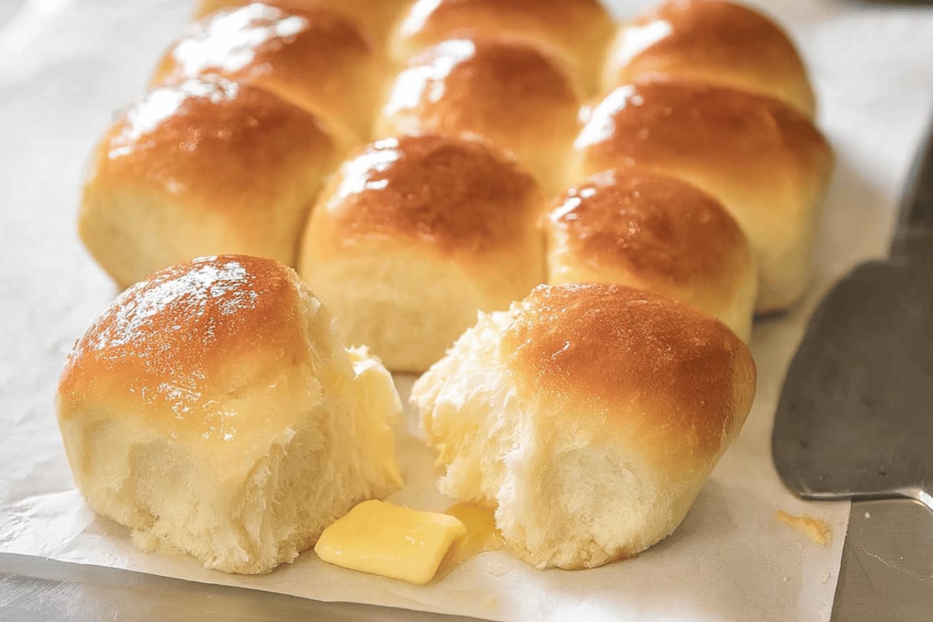 Fluffy No Knead Dinner Rolls Recipe