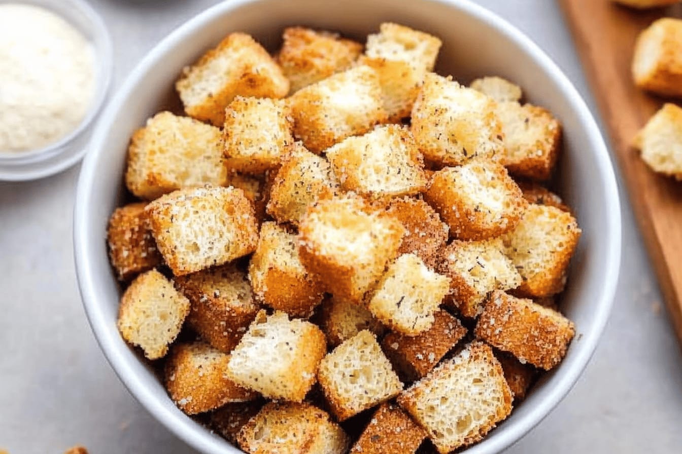 Healthy Homemade Croutons Recipe for Salads