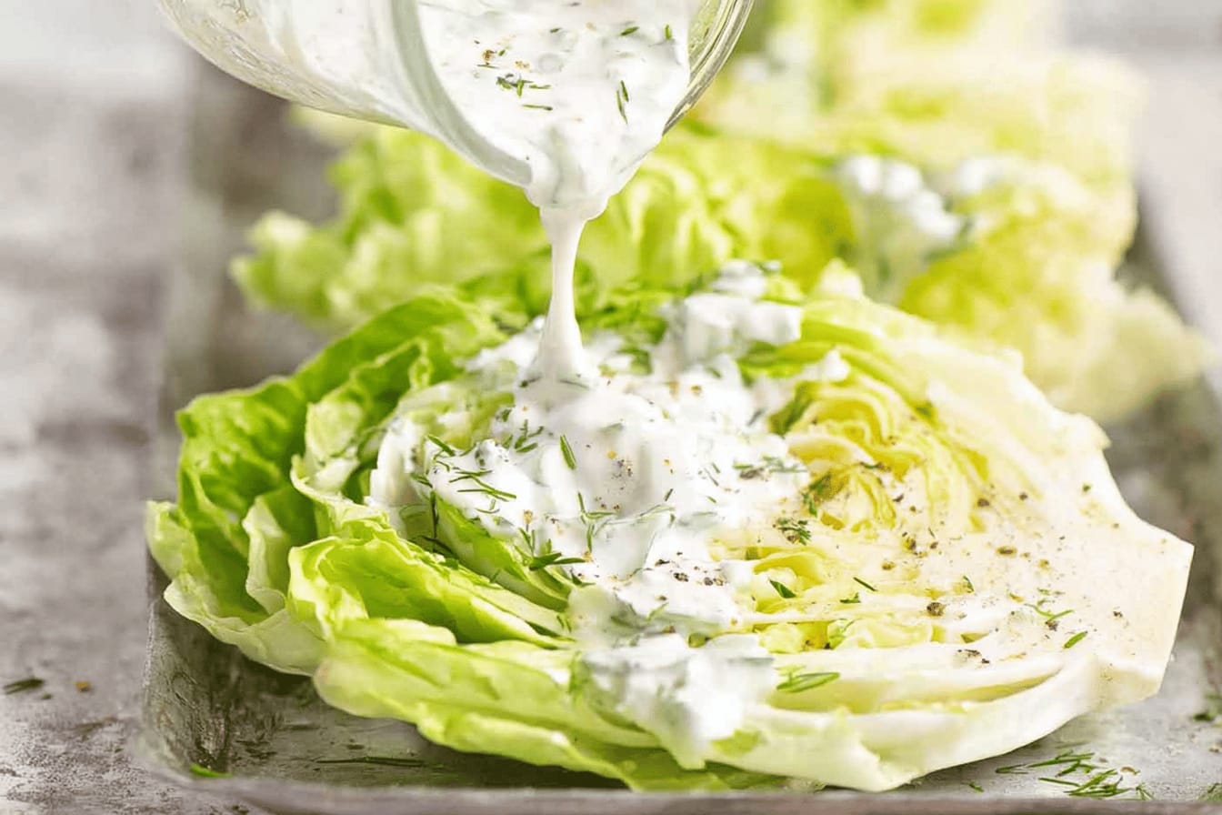 Iceberg Lettuce Wedges with Ranch Dressing Recipe