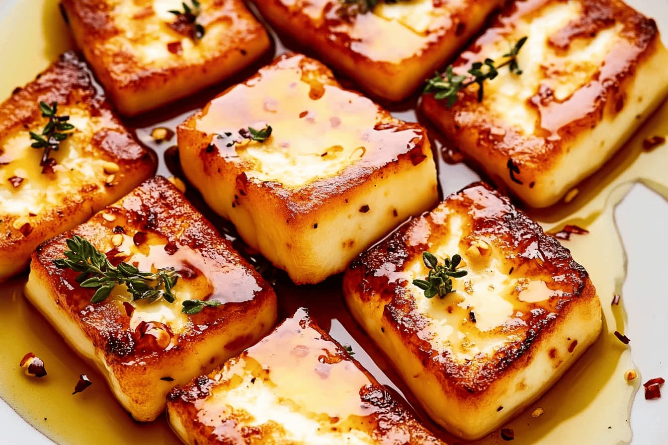 Pan-Fried Halloumi with Honey and Thyme Recipe