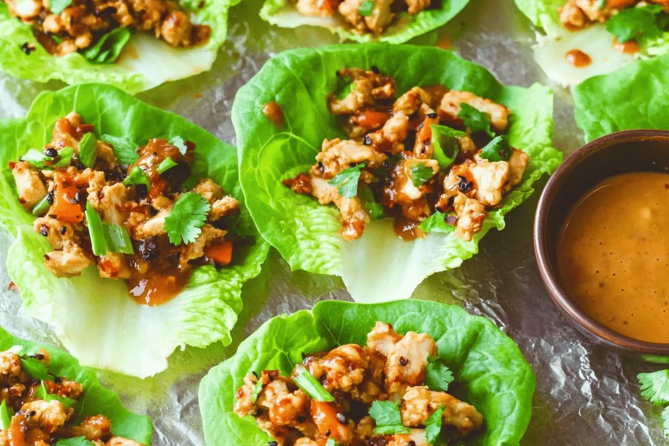 Peanut Chicken Lettuce Wraps Recipe