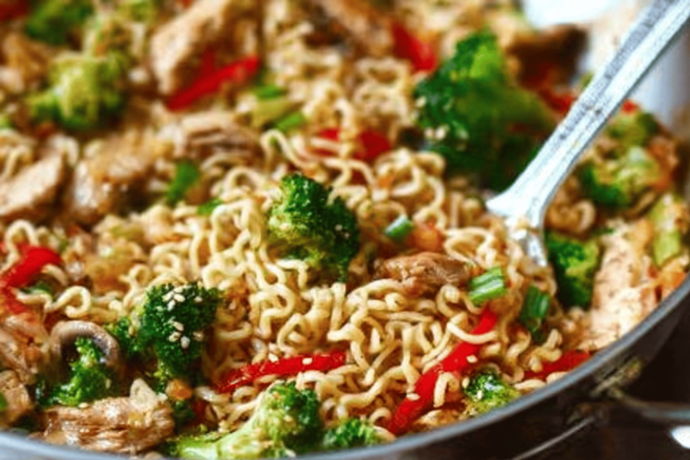 Quick Chicken Ramen Noodle Stir-Fry Recipe
