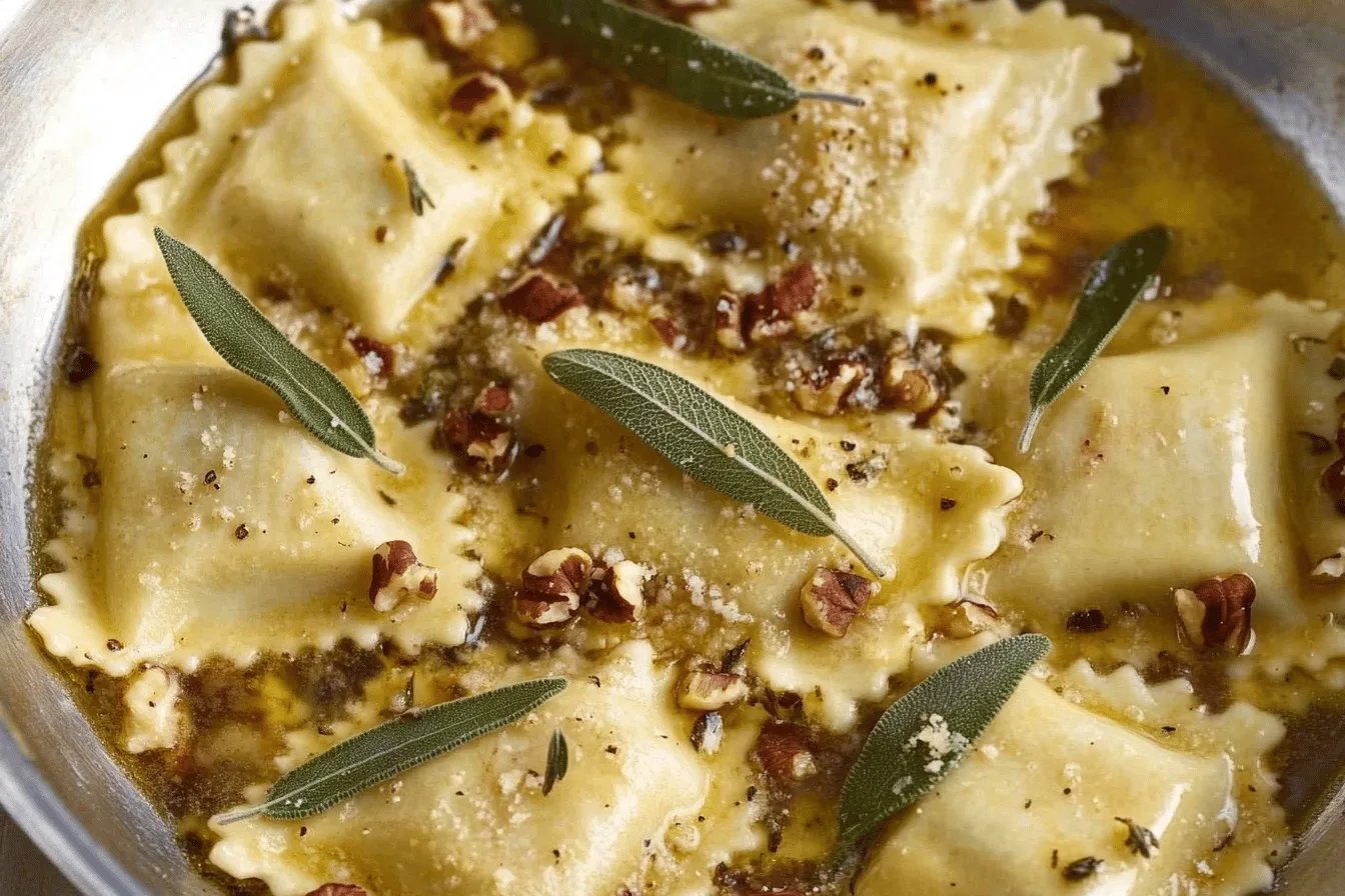 Ravioli with Sage Butter Sauce Recipe