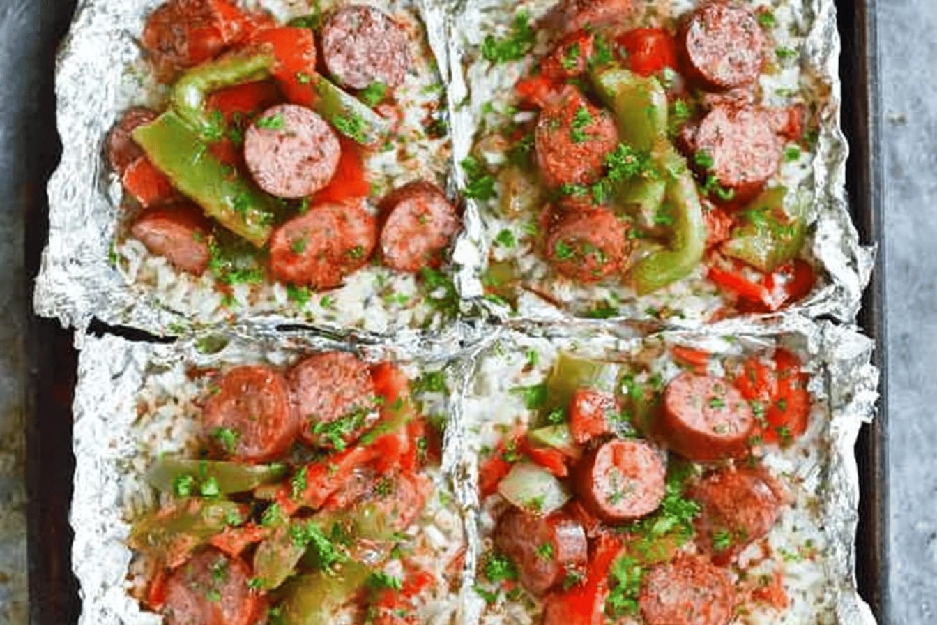 Sausage and Peppers Foil Packets Recipe