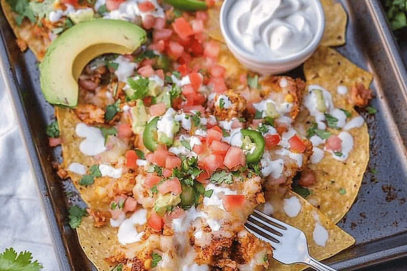 Sheet Pan Chicken Nachos Recipe Delight