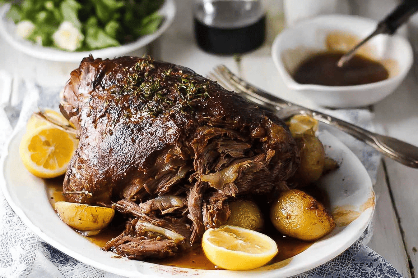 Slow Roasted Greek Leg of Lamb Recipe
