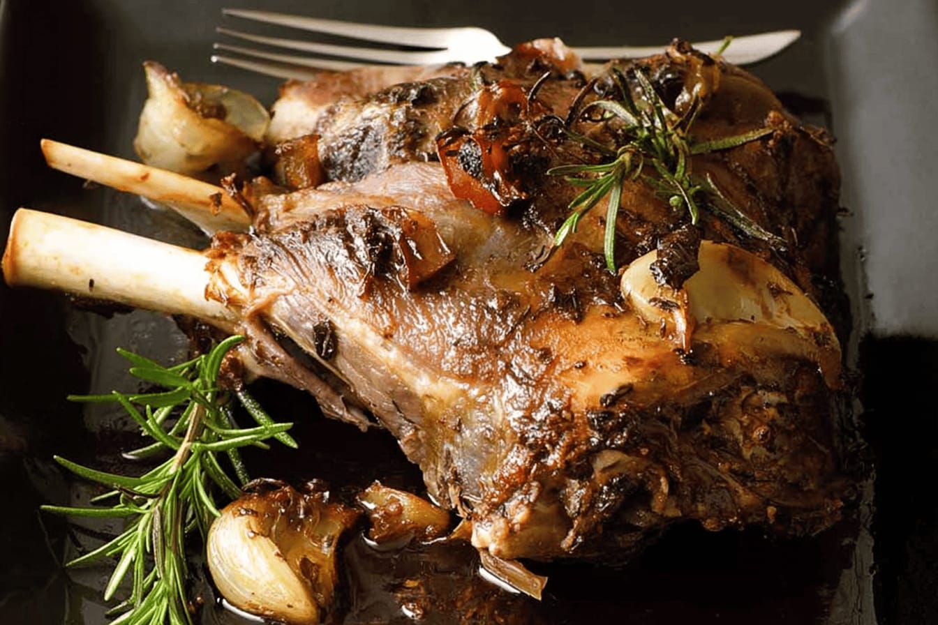 Slow Roasted Rosemary Garlic Lamb Shoulder Recipe