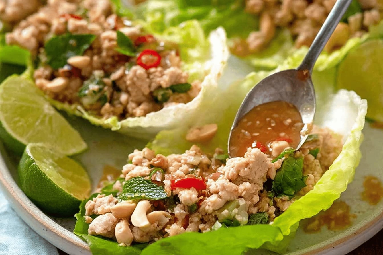 Thai Chicken Lettuce Cups Recipe