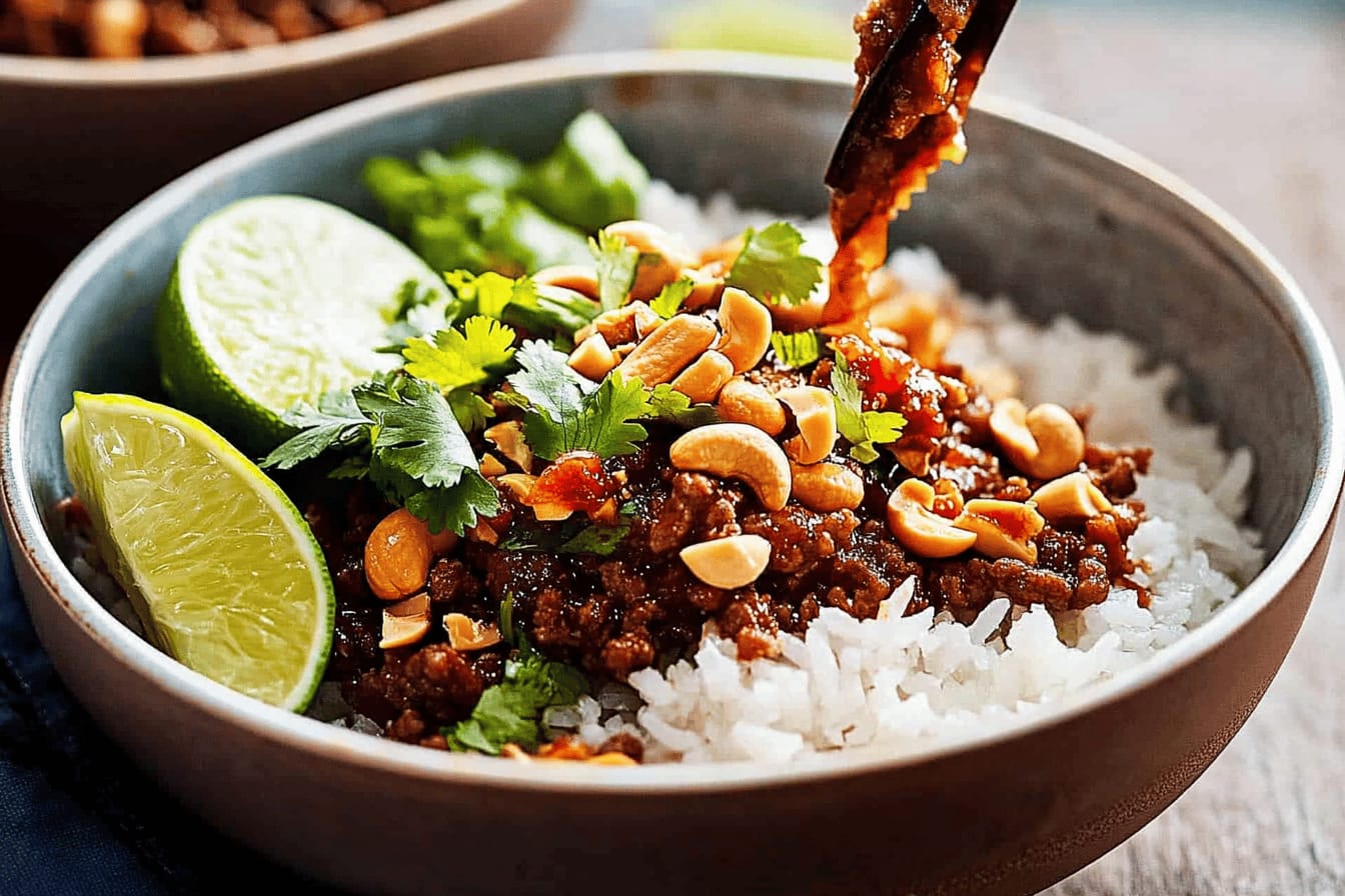Thai Sweet Chilli Beef Bowl Recipe