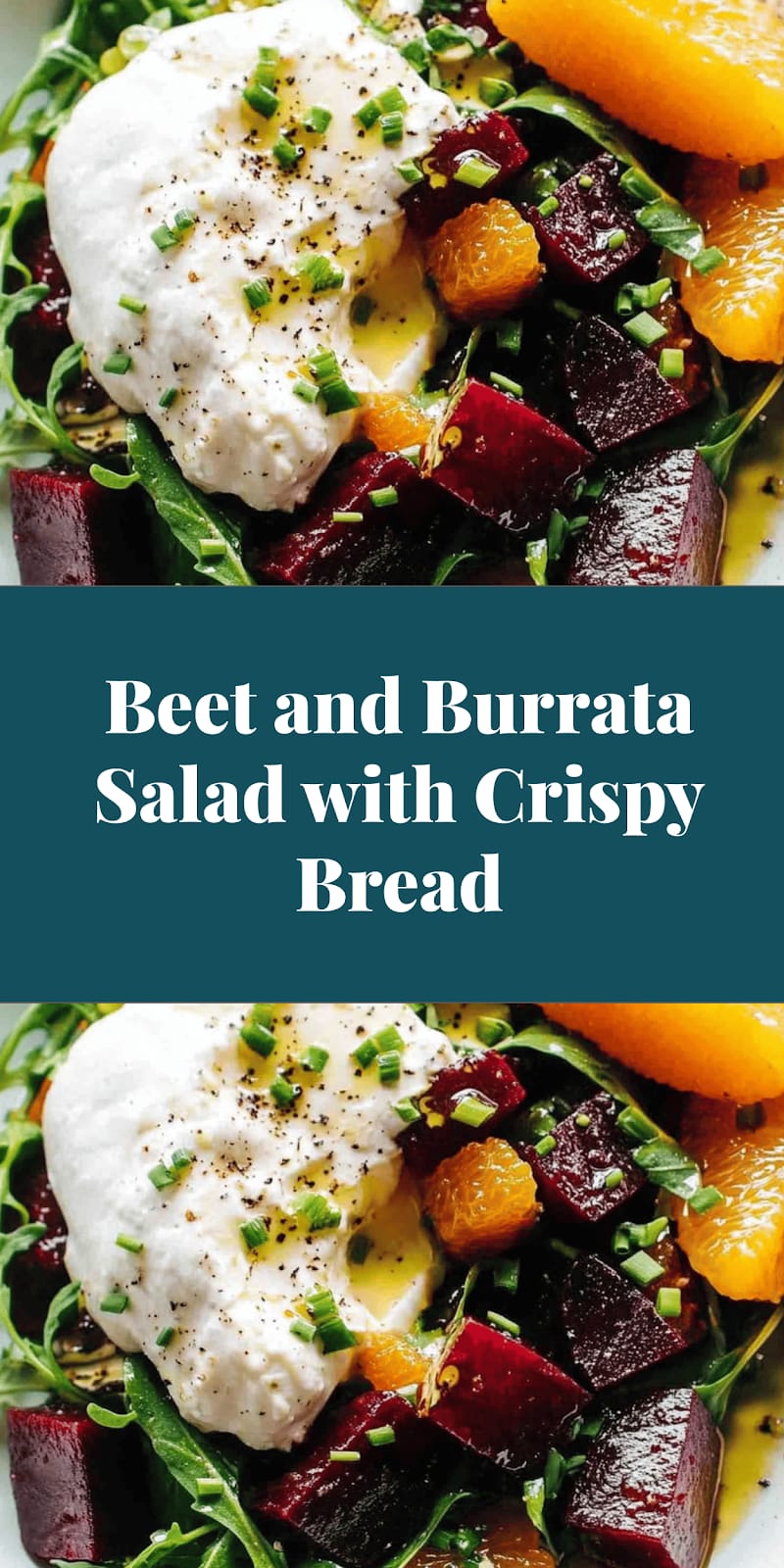 Beet and Burrata Salad with Crispy Bread