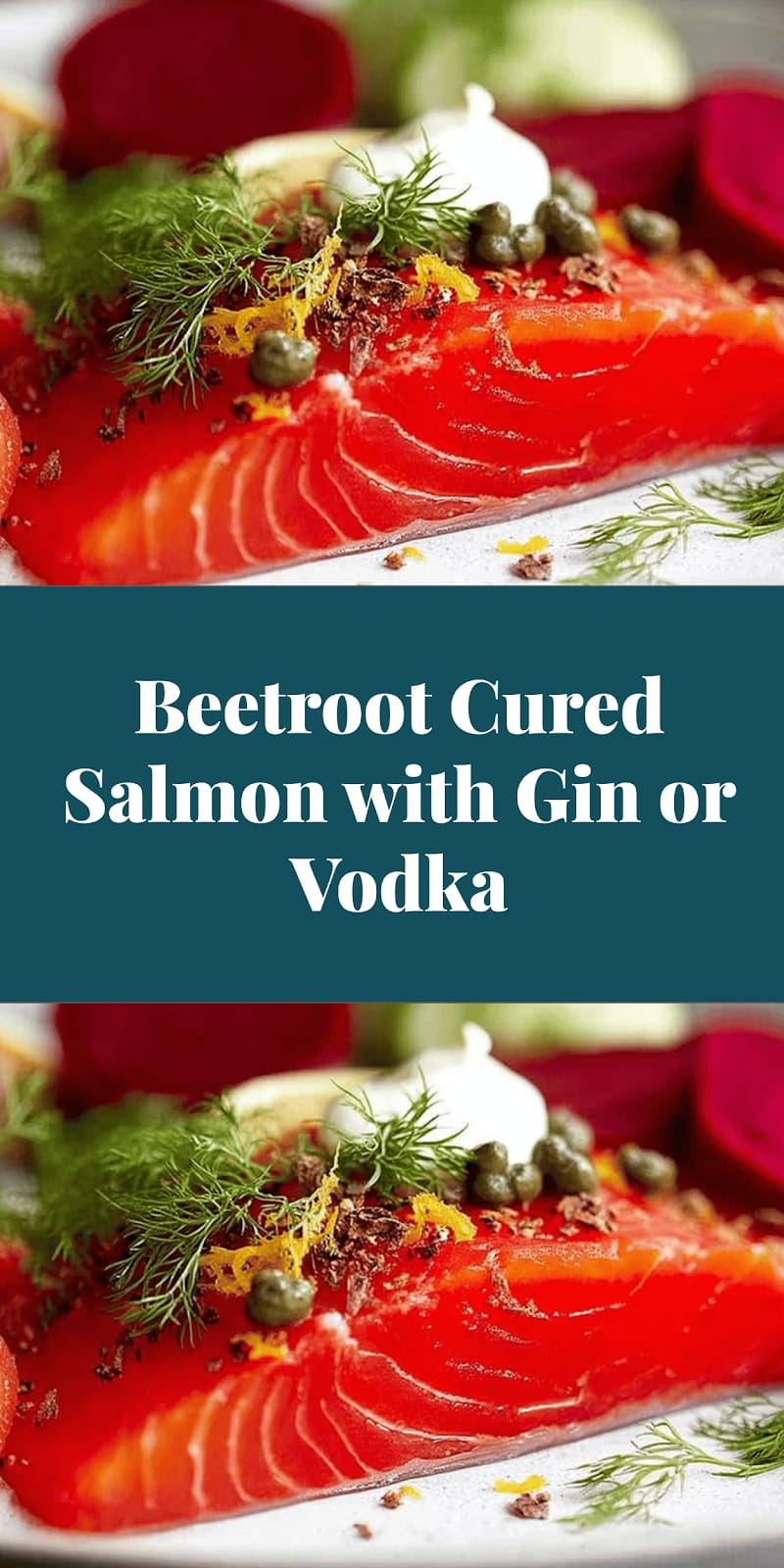Beetroot Cured Salmon with Gin or Vodka