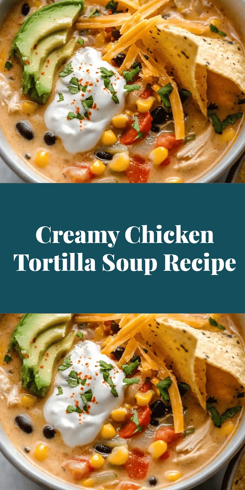 Creamy Chicken Tortilla Soup Recipe