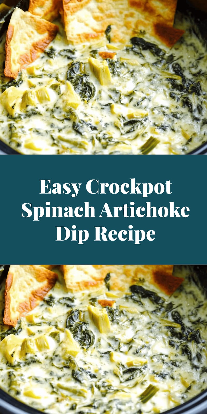 Easy Crockpot Spinach Artichoke Dip Recipe
