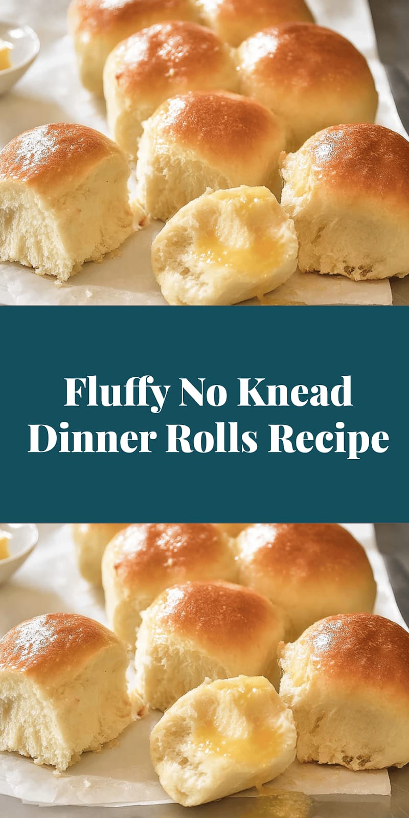 Fluffy No Knead Dinner Rolls Recipe