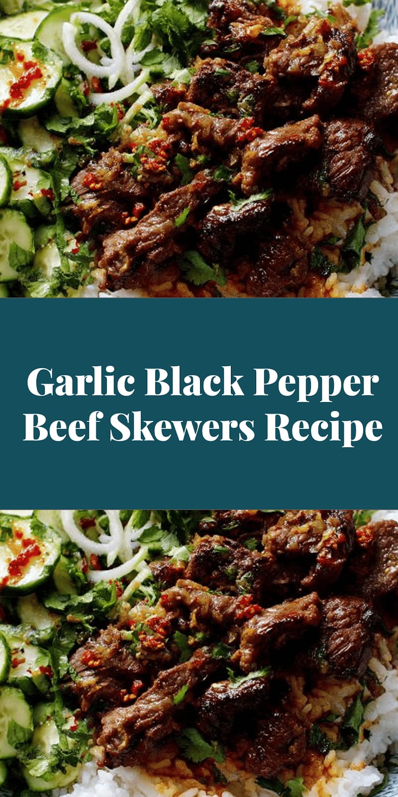 Garlic Black Pepper Beef Skewers Recipe