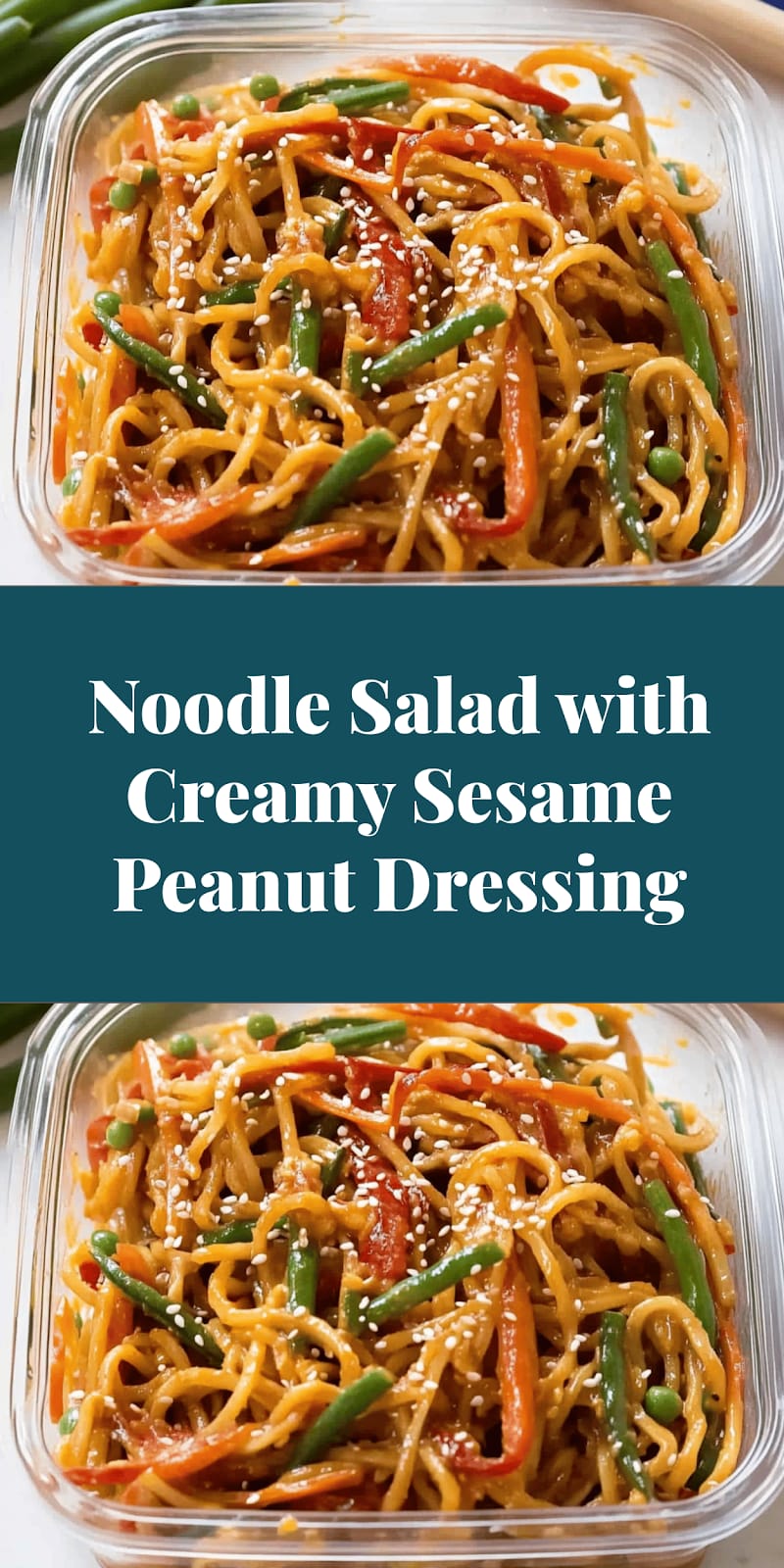 Noodle Salad with Creamy Sesame Peanut Dressing