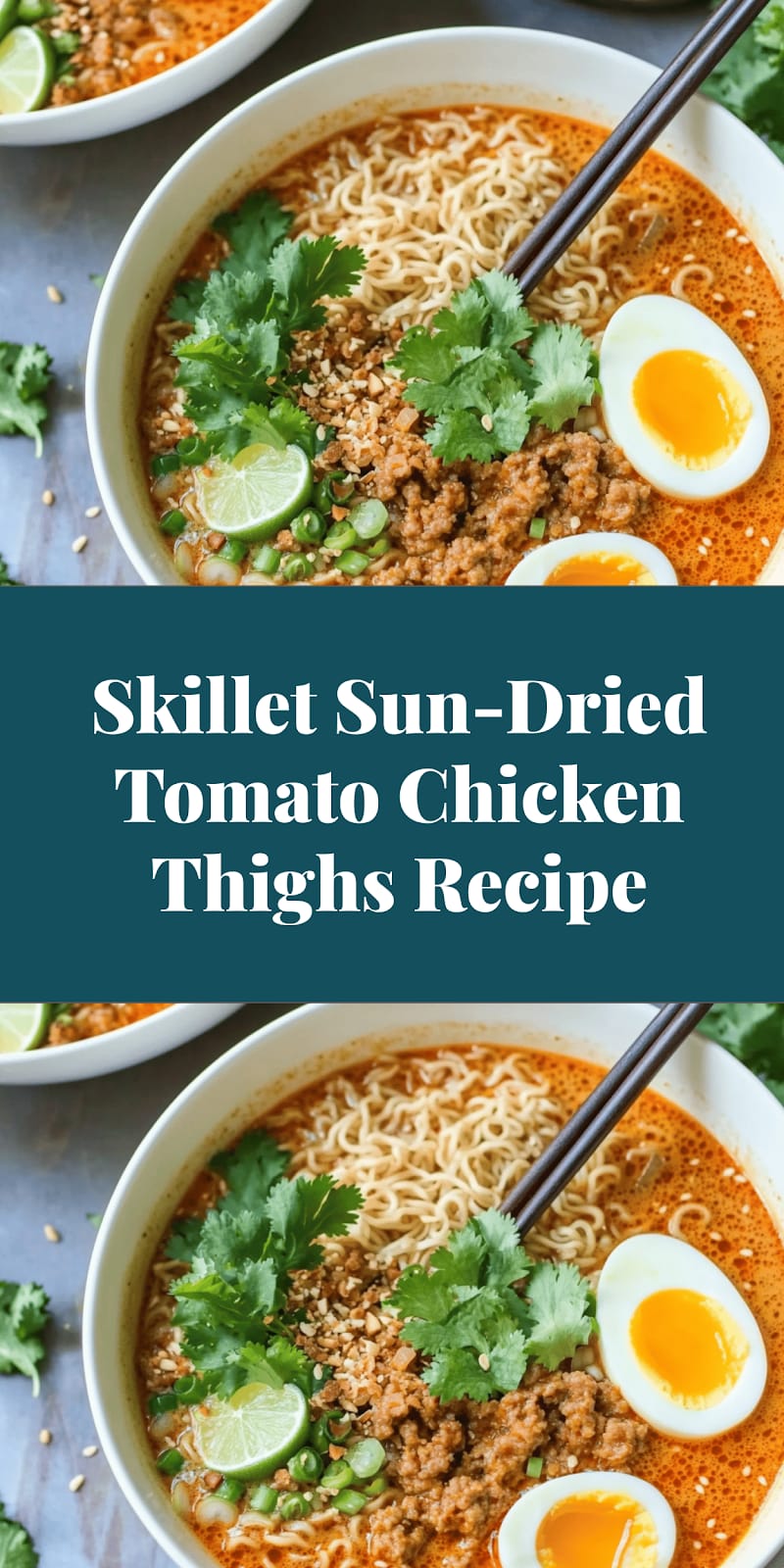 Skillet Sun-Dried Tomato Chicken Thighs Recipe