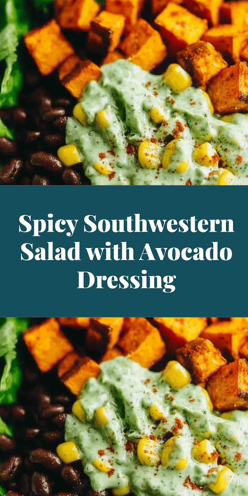 Spicy Southwestern Salad with Avocado Dressing