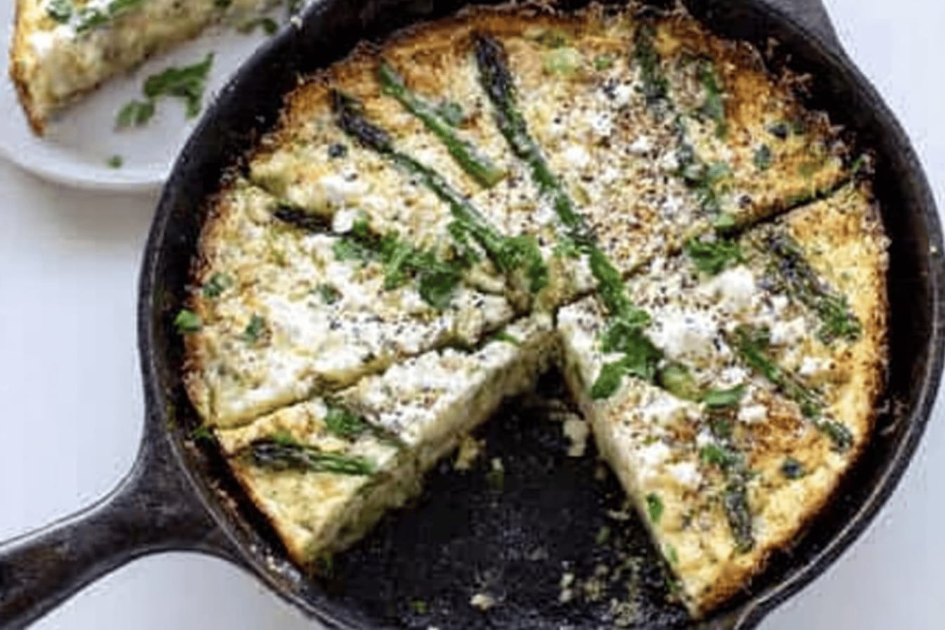 Asparagus Hash Brown Quiche Recipe