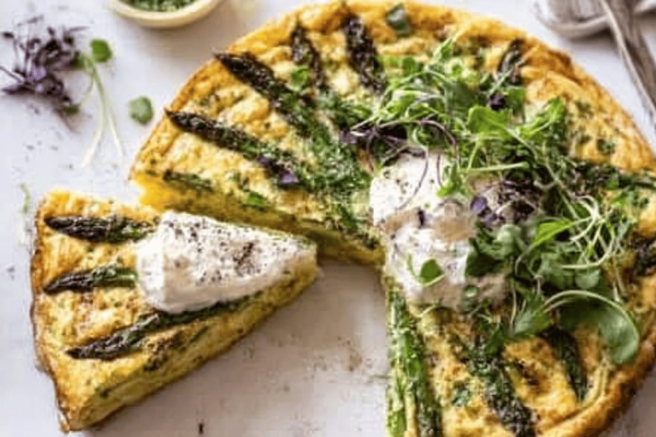 Asparagus Soufflé Frittata Recipe Delight
