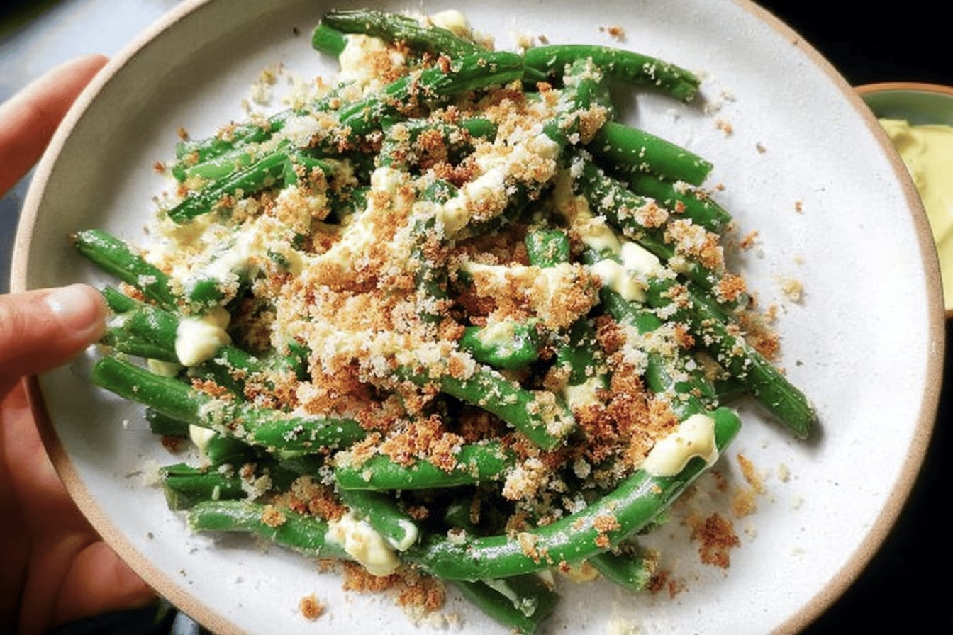 Avocado Caesar Green Beans Recipe