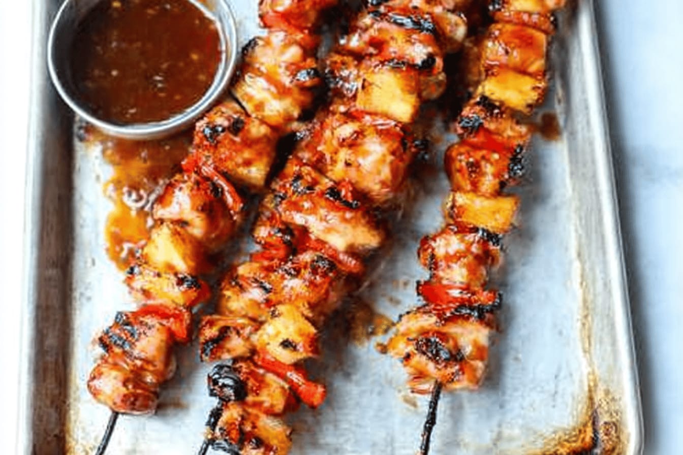 BBQ Pineapple Chicken Kabobs Recipe