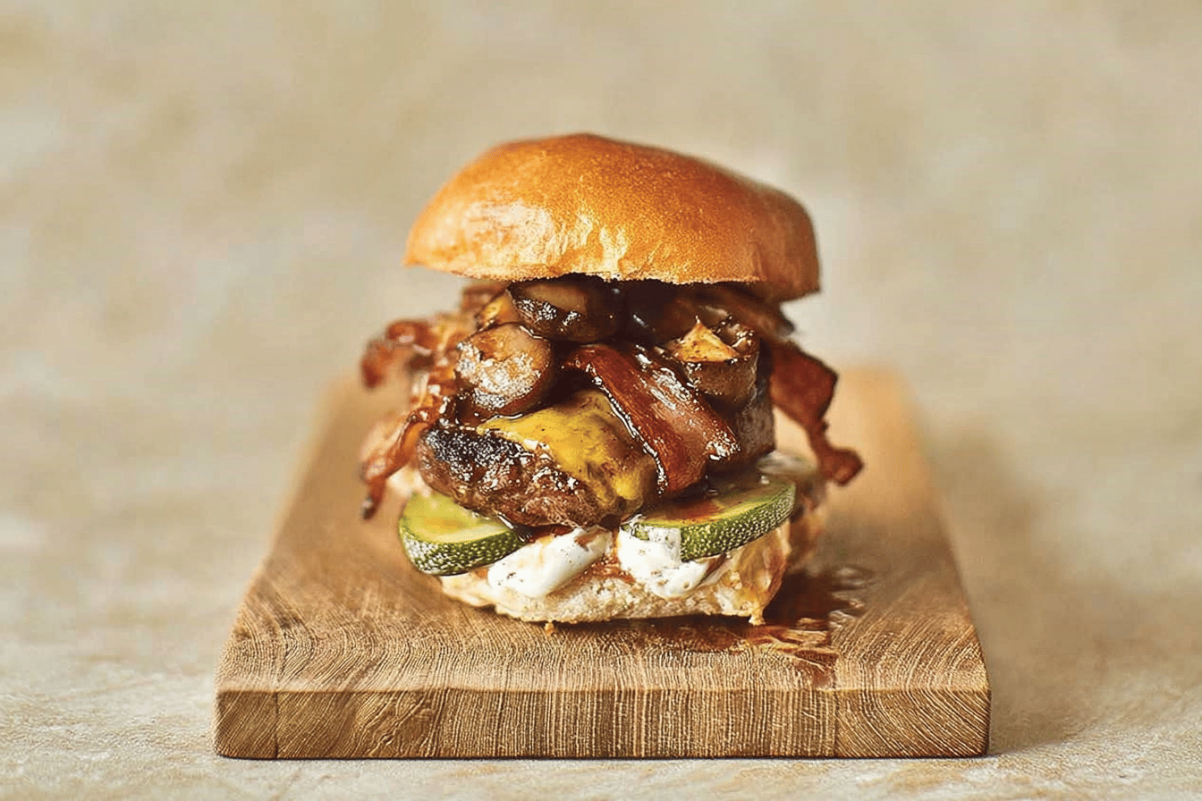 Bacon Rarebit Burger Recipe by Jamie Oliver