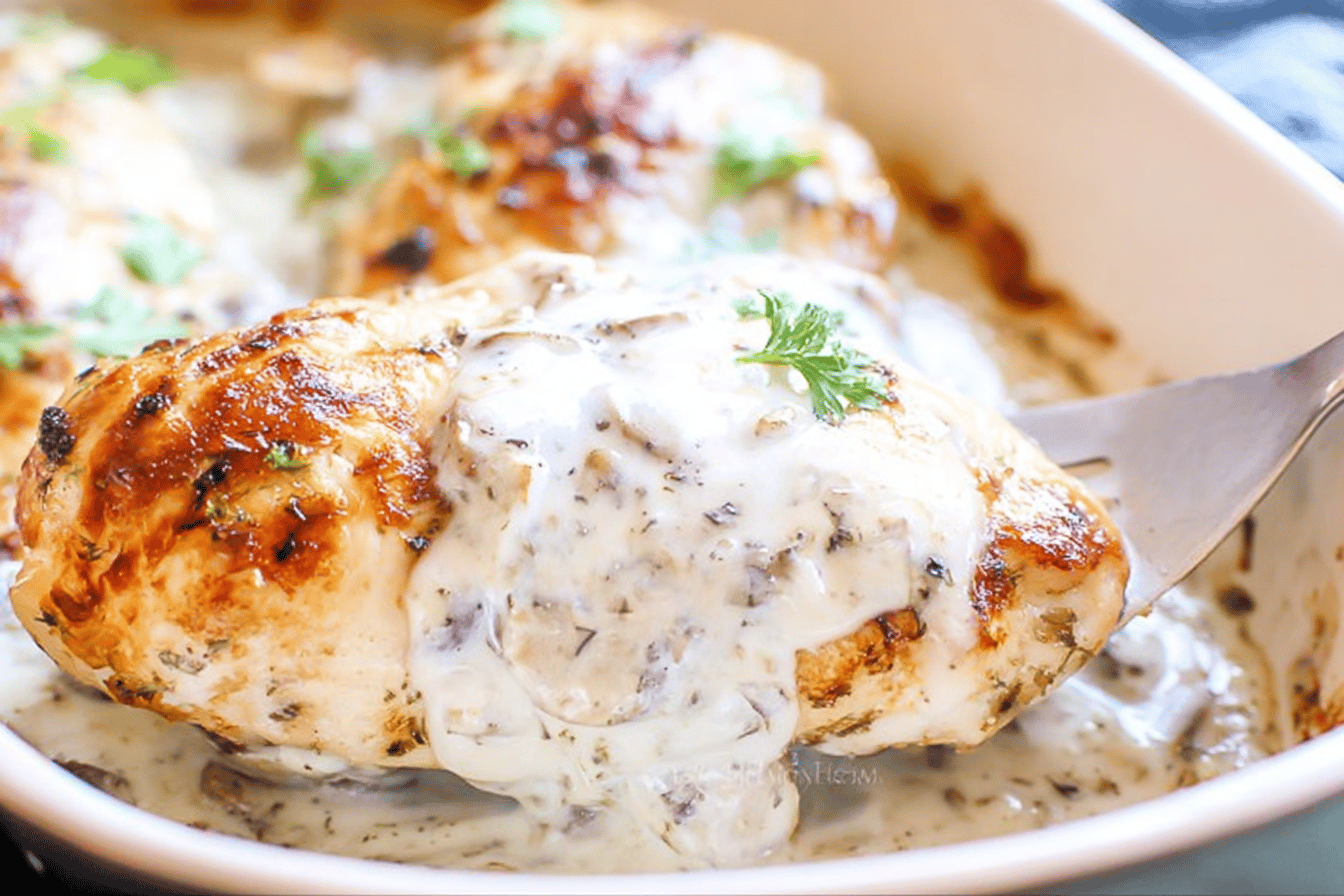 Baked Cream of Mushroom Chicken Recipe
