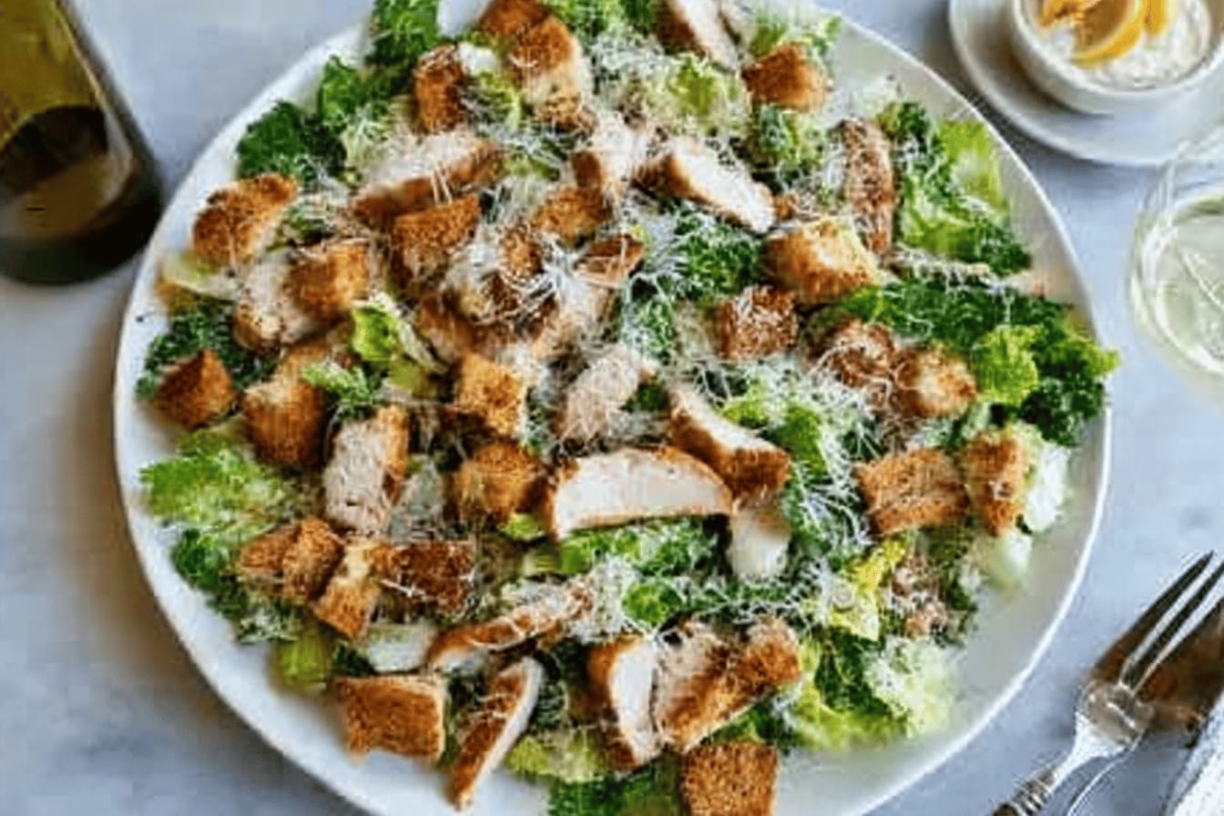 Best Chicken Caesar Salad with Homemade Croutons