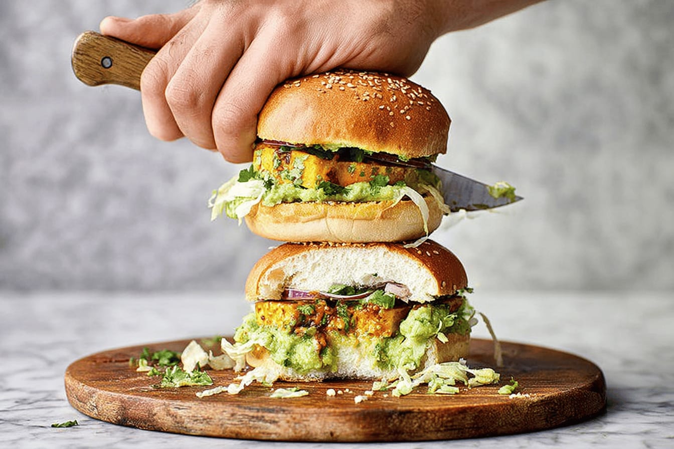 Brilliant Bhaji Burger Recipe by Jamie Oliver