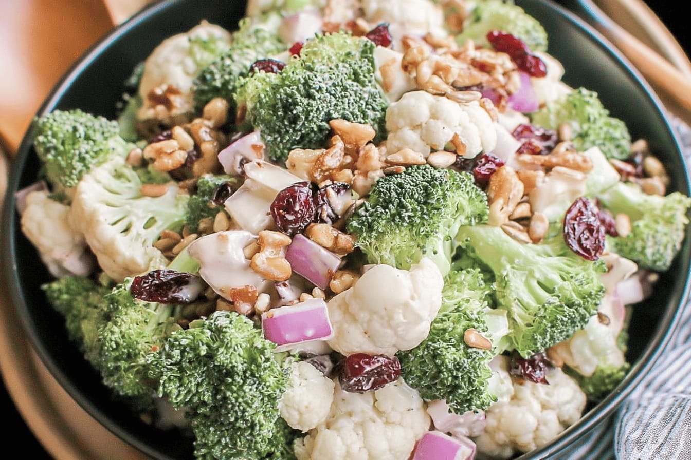 Broccoli Cauliflower Salad Easy Family Recipe