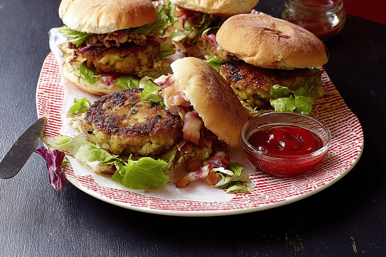 Bubble and Squeak Hamburgers Recipe by Jamie Oliver