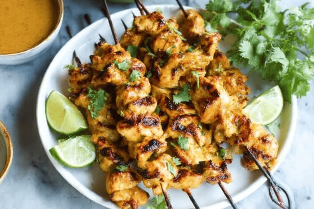 Chicken Satay with Peanut Sauce Recipe