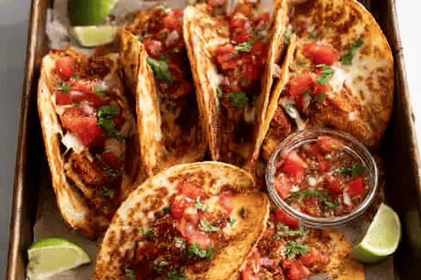 Crispy Cheesy Chicken Tacos Recipe