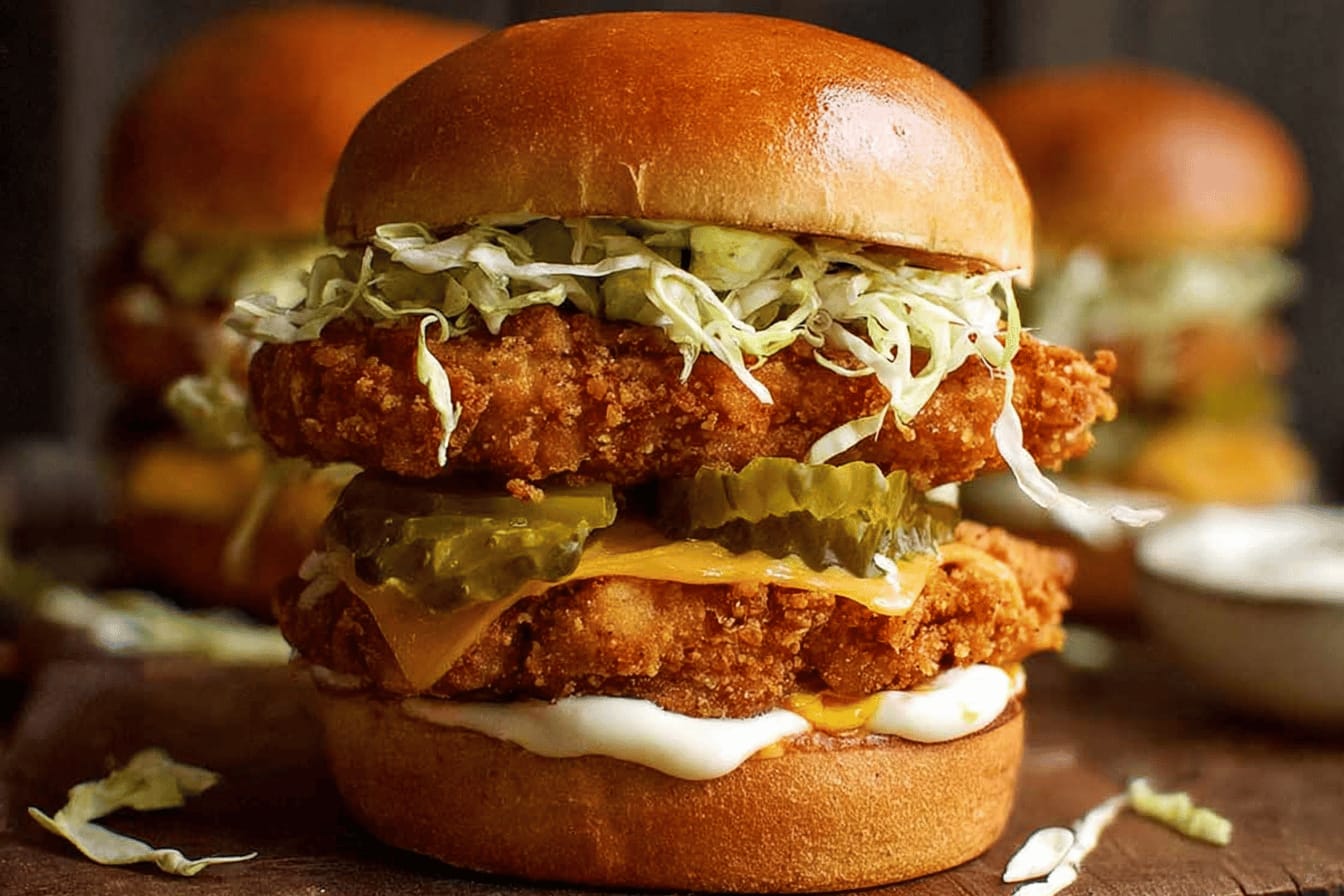 Crispy Fried Chicken Burger Recipe