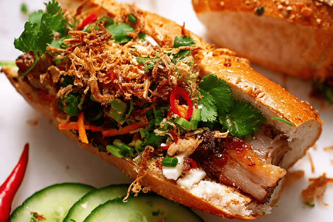 Crispy Pork Belly Banh Mi Recipe