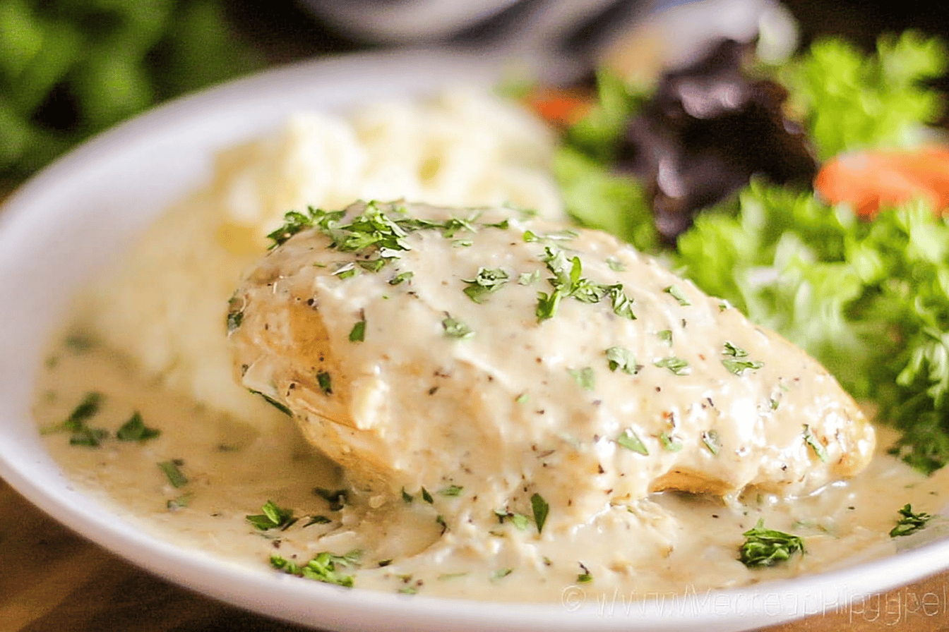 Crockpot Creamy Garlic Parmesan Chicken Recipe