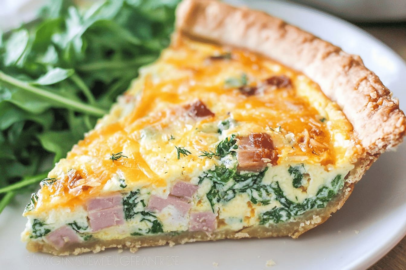 Delicious Ham and Spinach Quiche Recipe