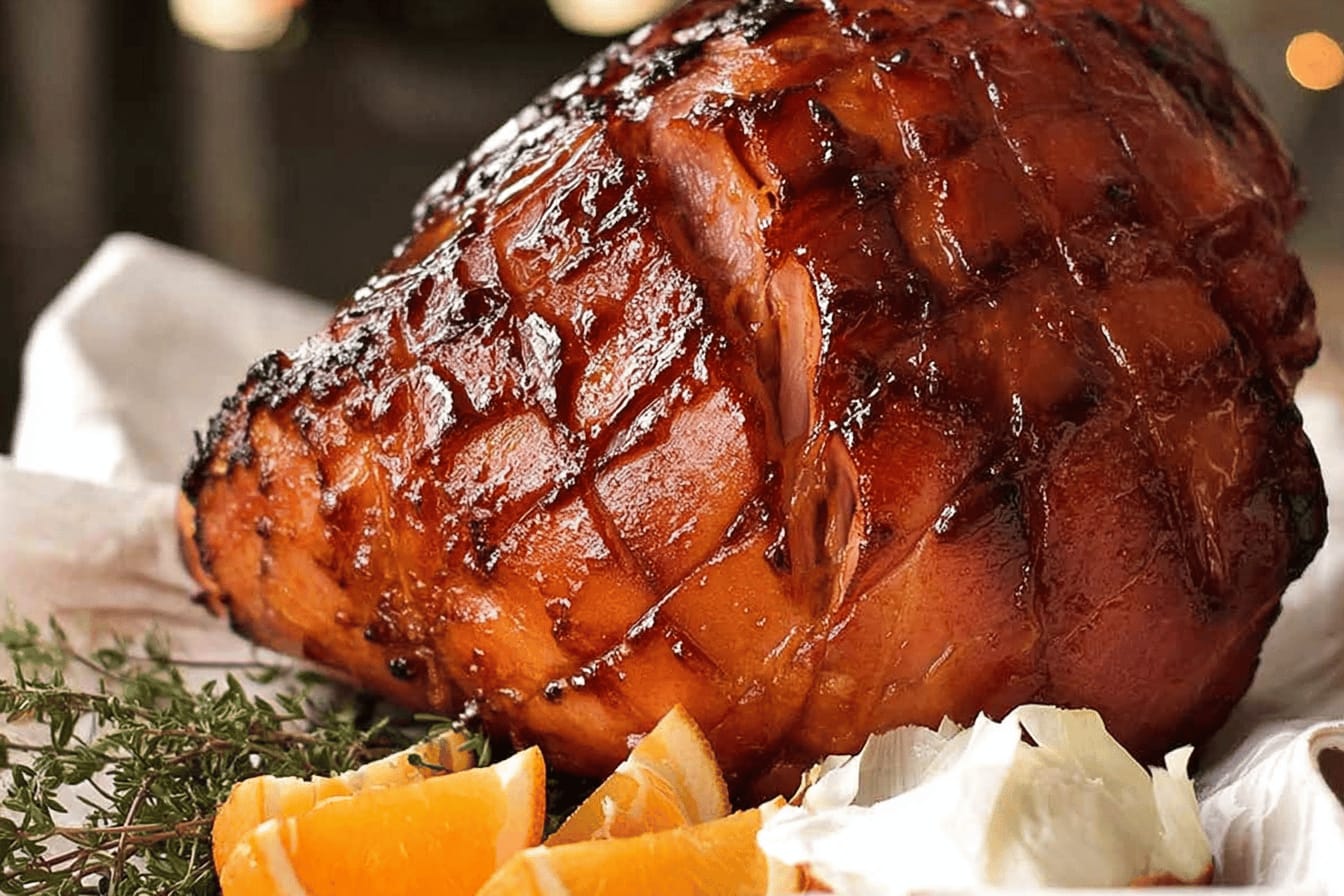 Easy Maple Sticky Glazed Ham Recipe