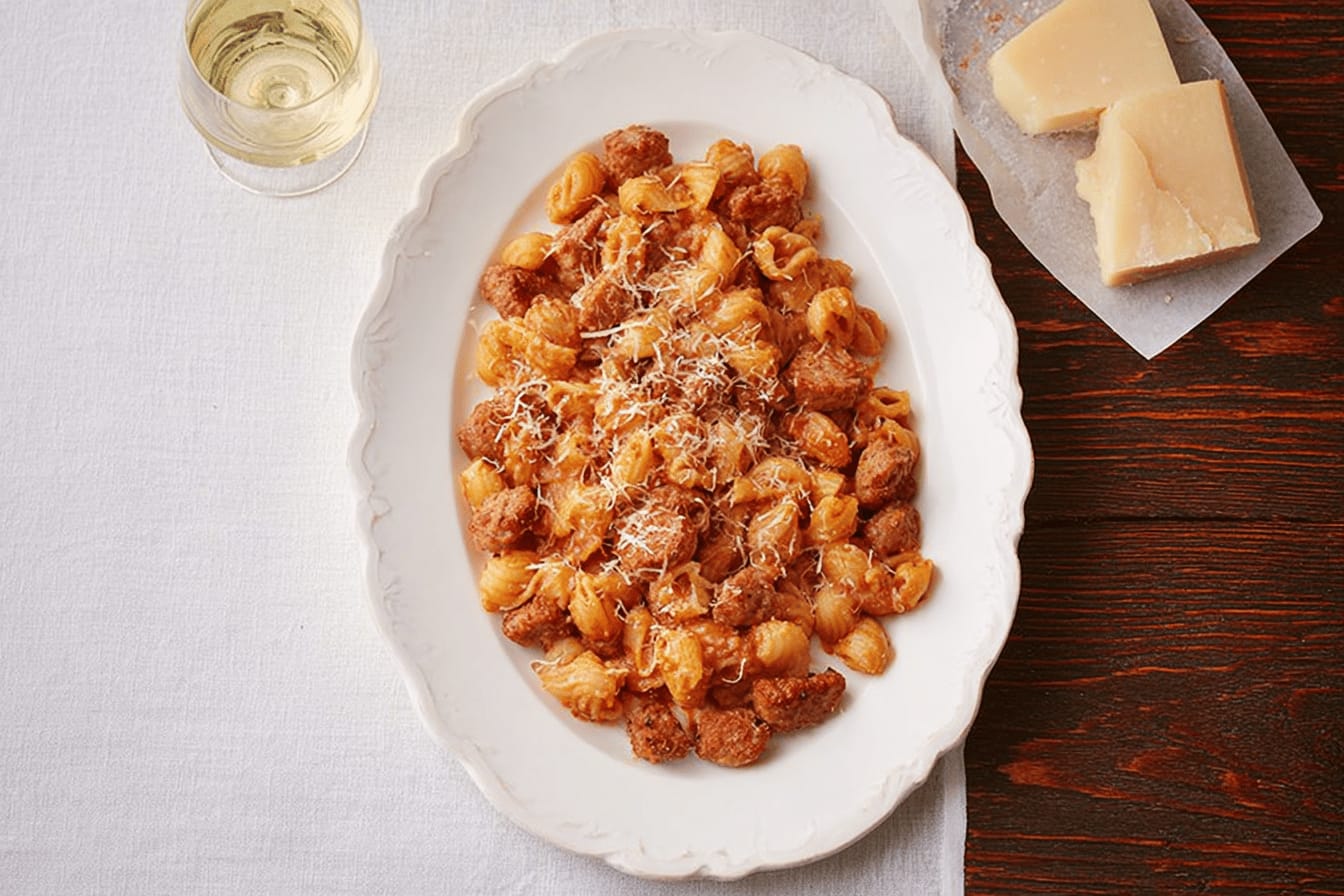 Easy Sausage Pasta Recipe by Jamie Oliver
