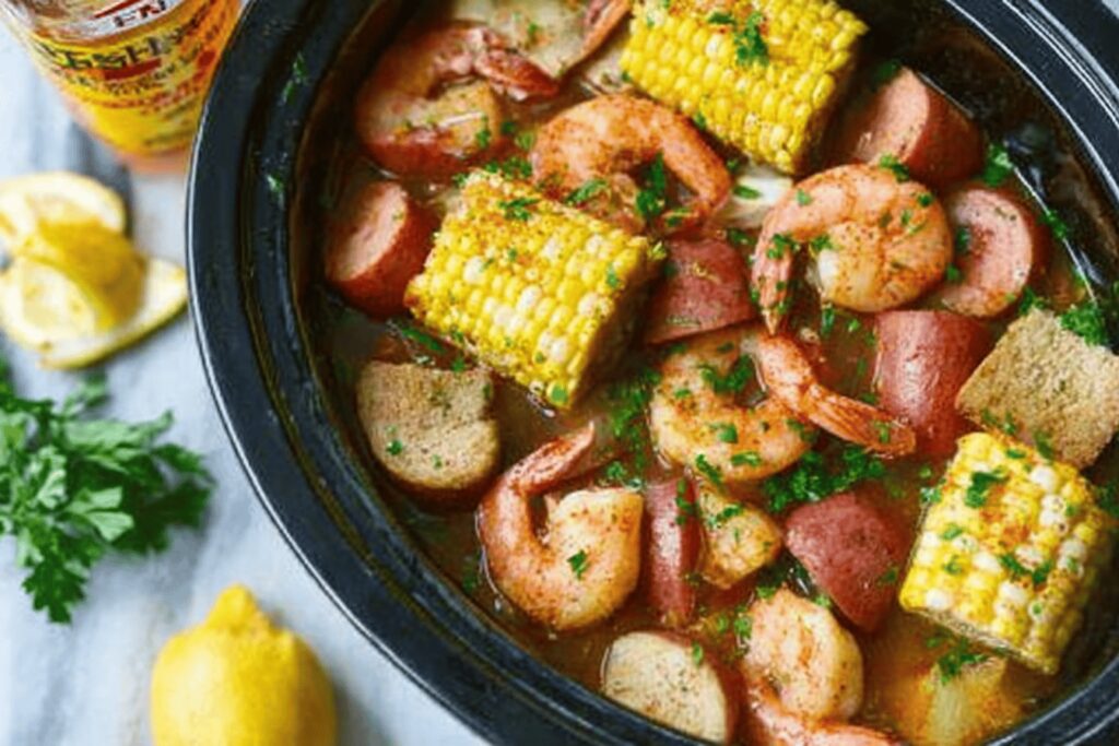 Easy Slow Cooker Shrimp Boil Recipe