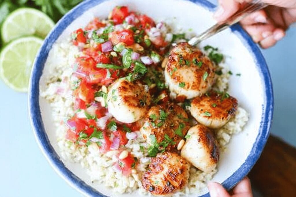 Garlic Butter Scallop Bowl Recipe