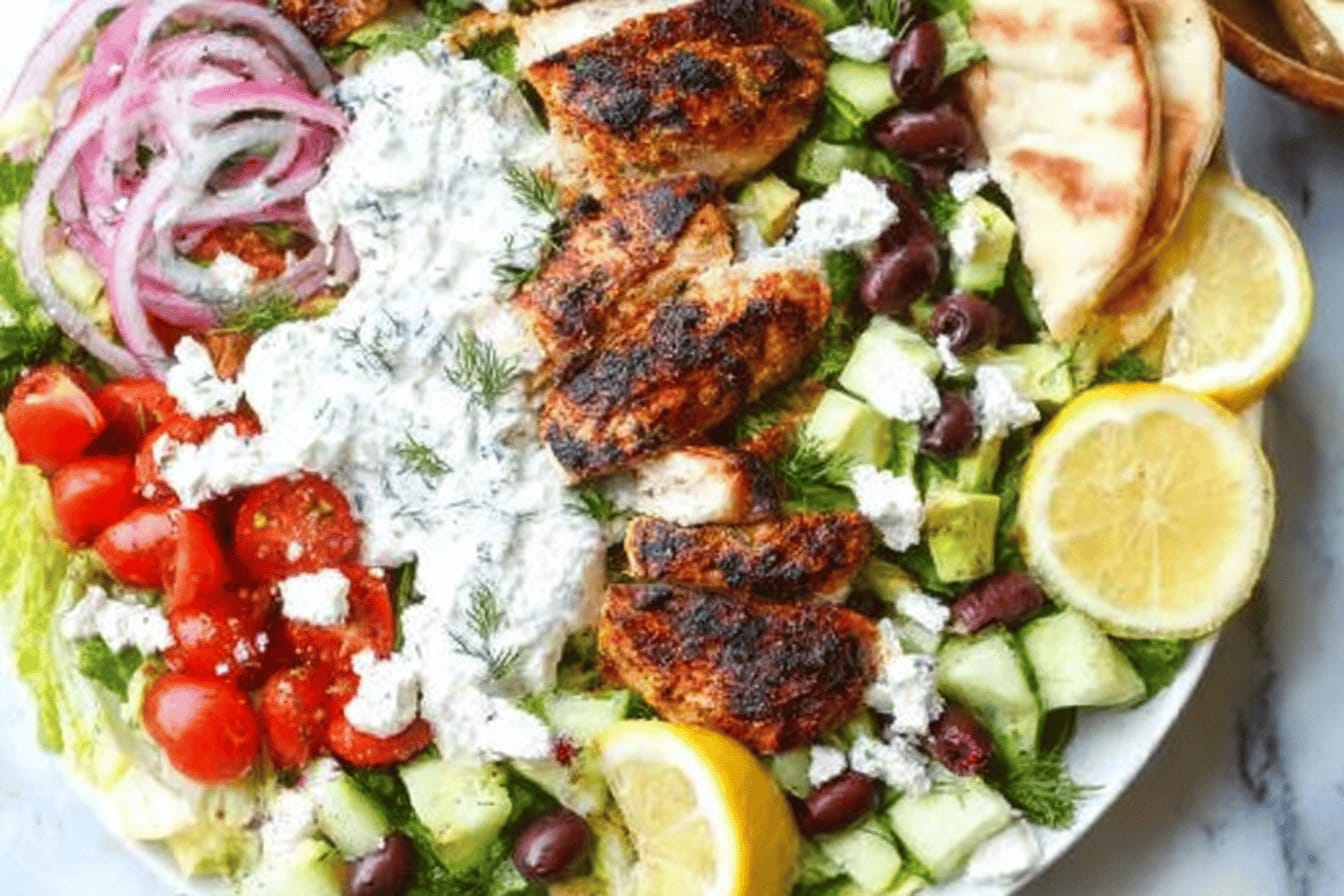 Grilled Greek Chicken Salad Recipe